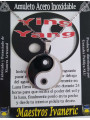 Handgefertigte Edelstahl Talisman Ying Yang Medaille