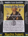 Handgefertigter Talisman aus Edelstahl, 1,2 cm Durchmesser, Heiliger Benedikt, Großer Beschützer