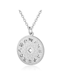 Handgefertigter Talisman aus Edelstahl, Tierkreiszeichen