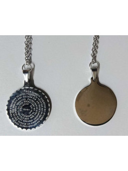 Handgefertigter Talisman aus Edelstahl, Vater unser