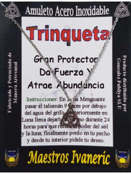 Talisman Handgefertigte kleine Ratsche aus Edelstahl, Schutz