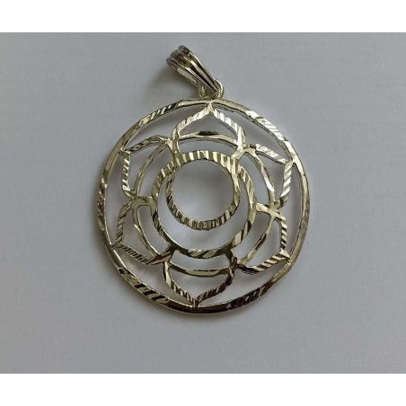 Silbernes Metall-Symbol des zweiten Chakras