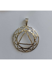 Silber Metall Drittes Chakra Symbol