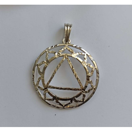 Silber Metall Drittes Chakra Symbol