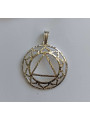 Silber Metall Drittes Chakra Symbol