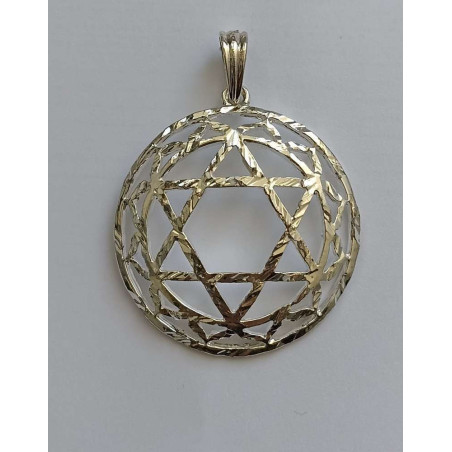 Silbernes Metall-Symbol des vierten Chakras
