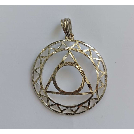 Silbernes Metall-Symbol des Fünften Chakras