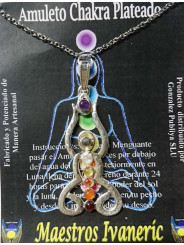 Handgefertigtes versilbertes Buddha-Amulett aus Metall