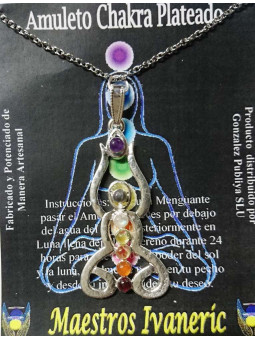 Handgefertigtes versilbertes Buddha-Amulett aus Metall