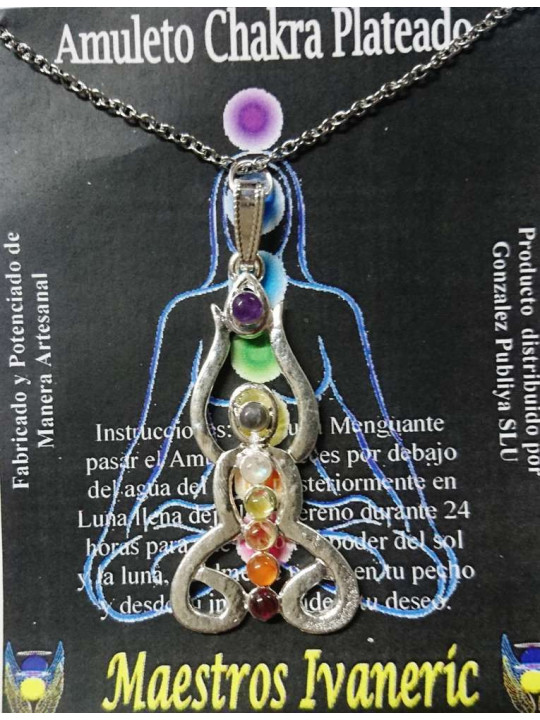 Handgefertigtes versilbertes Buddha-Amulett aus Metall
