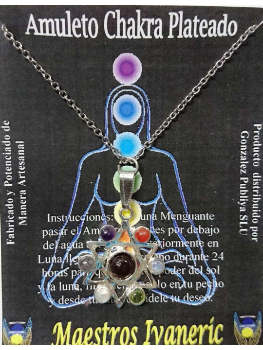 Handgefertigtes Amulett Versilberter Metallstern
