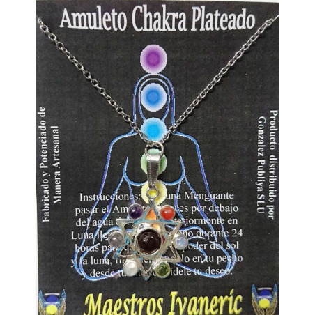 Handgefertigtes Amulett Versilberter Metallstern