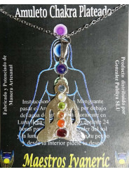 Handgefertigtes versilbertes Metall Buddha betendes Amulett