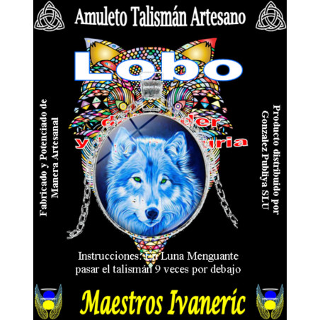 Wolf Amulett der Macht und Weisheit Medaille