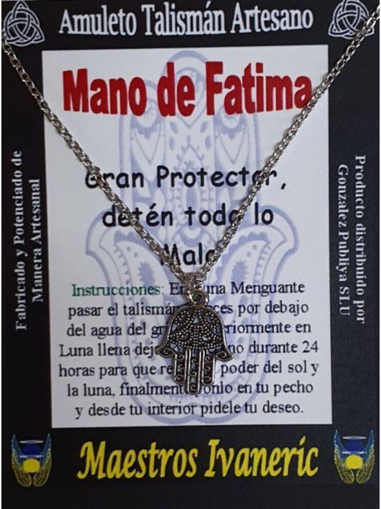 Handgefertigter Talisman Hand der Fatima Klein, 2,1 x 1,5 cm