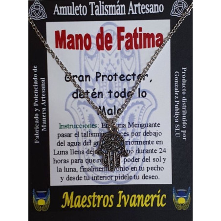 Handgefertigter Talisman Hand der Fatima Klein, 2,1 x 1,5 cm