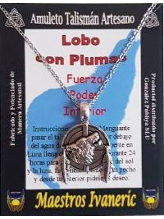 Talisman Craftsman Wolf mit Federn