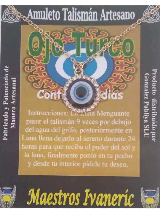 Talismanic Craftsman Türkisches Auge in kleiner Medaille