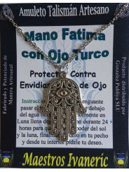 Handgefertigter Talisman Hand der Fatima durchbrochene Arbeit mit Auge