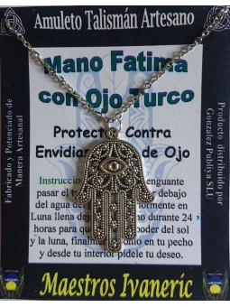 Handgefertigter Talisman Hand der Fatima durchbrochene Arbeit mit Auge