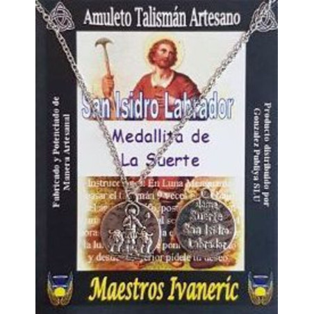 Talisman Medallita de la Suerte Heilige Isidro Labrador (St. Isidor der Bauer)