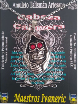 Totenkopf-Anhänger, rote Augen