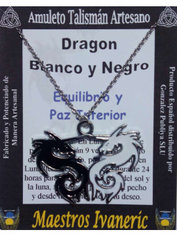 Schwarzer und weißer Drache Kunsthandwerker Talisman