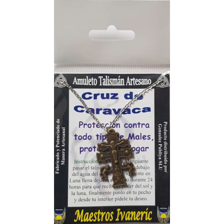 Caravaca Kreuz Kunsthandwerker Talisman Bronze Farbe