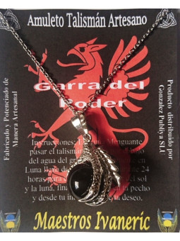 Handgefertigte Talisman-Kraftkralle mit schwarzem Achat