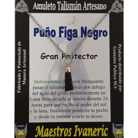 Talisman ArtiHeilige Talisman Faust Figa Jet Black