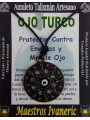 Handgefertigter Talisman Türkisches Auge in runder Sonne