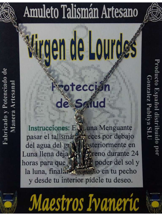 Handgefertigter Talisman Jungfrau von Lourdes