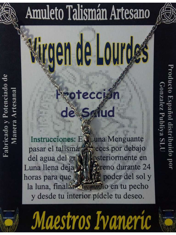 Handgefertigter Talisman Jungfrau von Lourdes