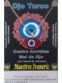 Amulett Türkisches Auge aus Harz mit Metall, rot