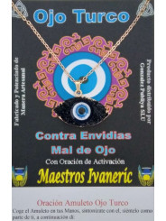 Türkenauge-Amulett aus Harz mit Metall, schwarz