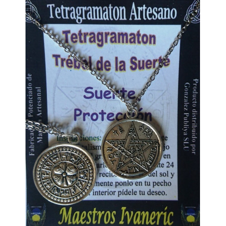 Glückliches Kleeblatt Tetragramaton Amulett