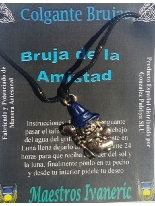 Freundschaft Hexe Amulett, 3 Zentimeter