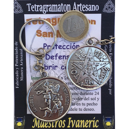 Schlüsselanhänger Amulett Tetragramaton St. Michael