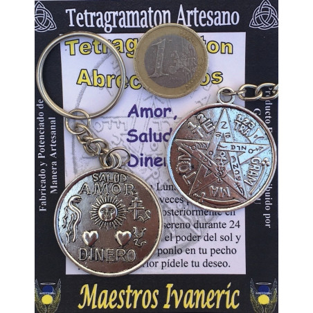 Schlüsselanhänger Amulett Tetragramaton Offene Wege