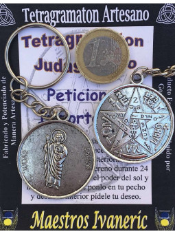 Amulett Schlüsselanhänger Tetragramaton Judas Thaddäus. Wichtige Anfragen