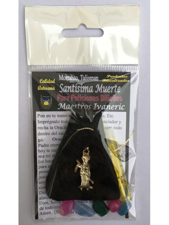 Mächtiges Amulett Morralito de la Heiligetisima Muerte (Das Amulett der kleinen Tasche des heiligen Todes)