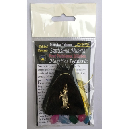Mächtiges Amulett Morralito de la Heiligetisima Muerte (Das Amulett der kleinen Tasche des heiligen Todes)