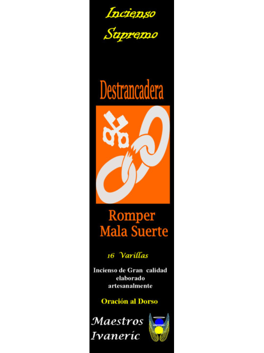 Höchste Incense of Zweck Destrancadera, mit Gebet