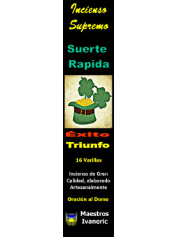 Schnelles Glück Höchste Zweck Incense, mit Gebet