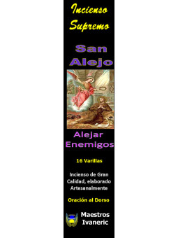 St. Alexius Höchste Zweck Weihrauch, mit Gebet