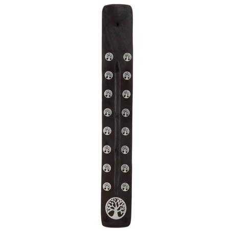 Schwarzes Holz Räucherstäbchen Halter Baum des Lebens Design