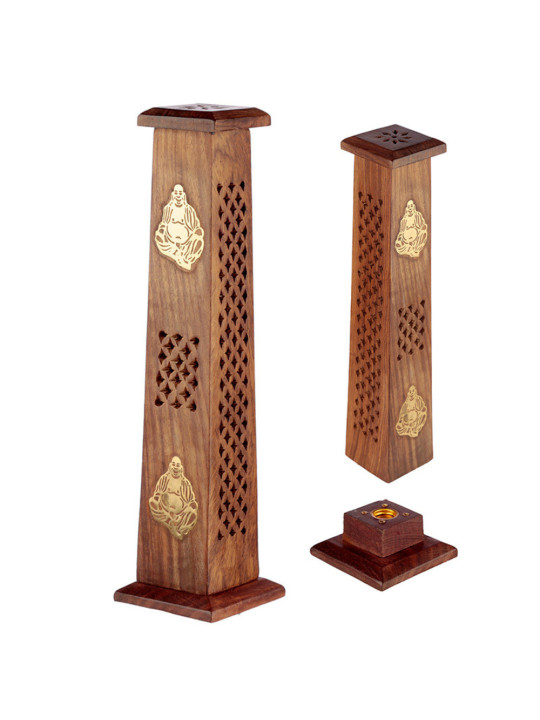 Buddha Räucherstäbchen-Turm aus Holz