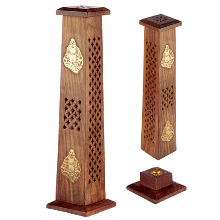 Buddha Räucherstäbchen-Turm aus Holz