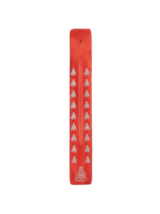 Roter hölzerner Räucherstäbchenhalter Buddha Design