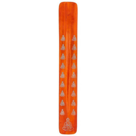 Orange hölzerne Räucherstäbchenhalter Buddha Design
